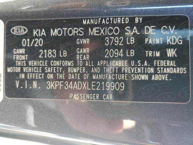 3KPF34ADXLE219909 KIA Forte Gt Line