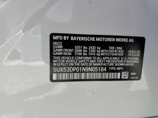 5UX53DP01N9N05184 2022 BMW X3, photo no. 13