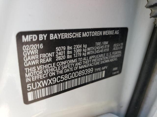 5UXWX9C58G0D89399 2016 BMW X3, photo no. 14