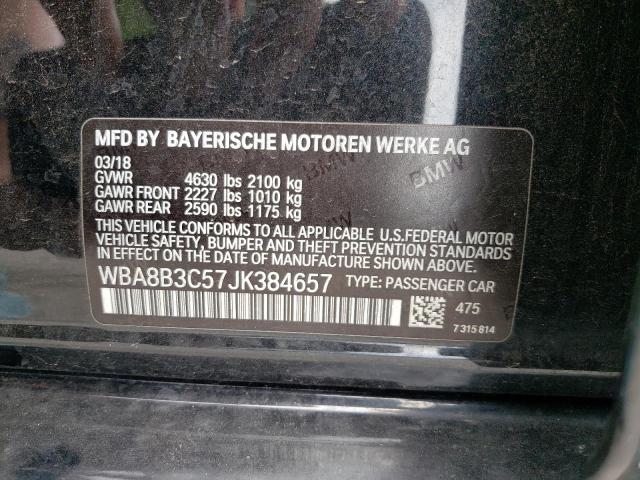 WBA8B3C57JK384657 BMW 340 I
