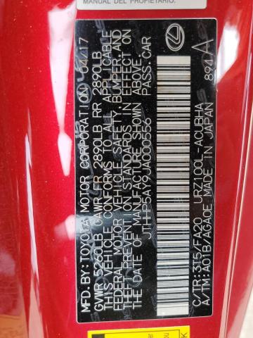 2018 LEXUS LC 500 JTHHP5AY9JA000556