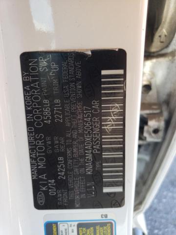 KNAGM4ADXE5064517 KIA OPTIMA HYBRID