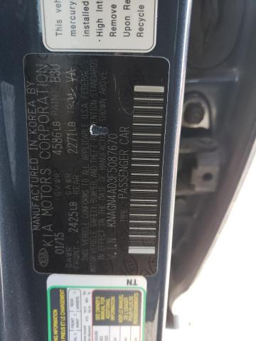 KNAGN4AD3F5087670 KIA OPTIMA HYBRID