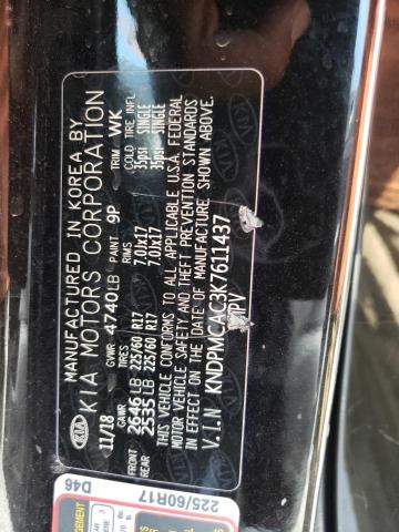 KNDPMCAC3K7611437 KIA Sportage Lx