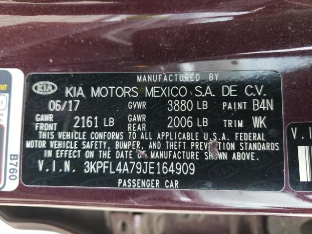 3KPFL4A79JE164909 KIA FORTE LX