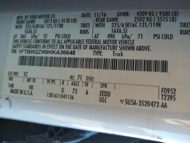 1FTBW2ZM9HKA36648 Ford Transit T-350