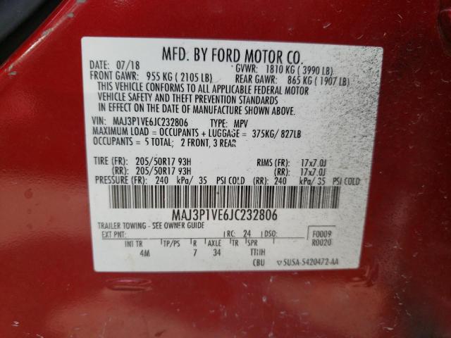MAJ3P1VE6JC232806 Ford Ecosport Titanium