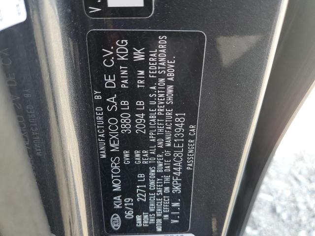 3KPF44AC8LE139481 KIA FORTE GT