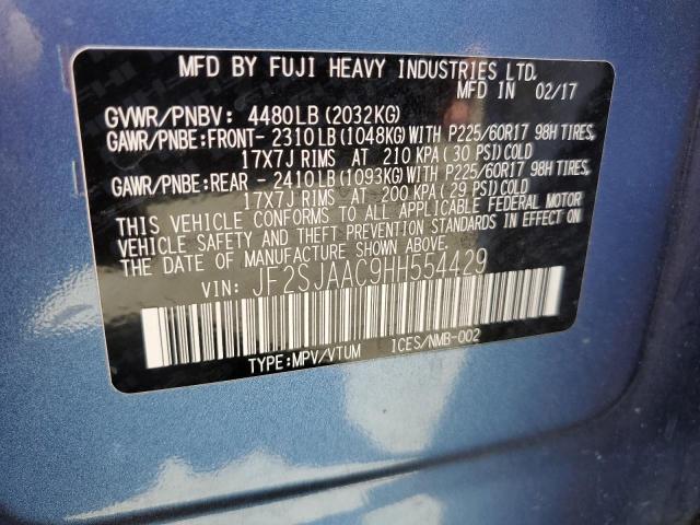 JF2SJAAC9HH554429 Subaru Forester 2.5i