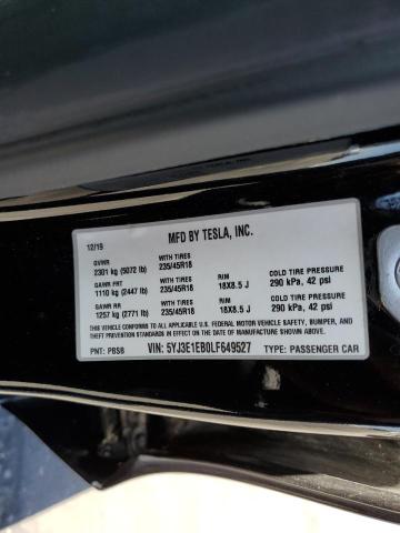 5YJ3E1EB0LF649527 Tesla MODEL 3