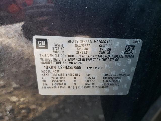 2017 GMC ACADIA ALL 1GKKNTLS9HZ257999