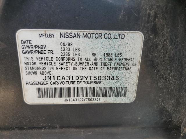 2000 Nissan Maxima Gle VIN: JN1CA31D2YT503345 Lot: 43850464