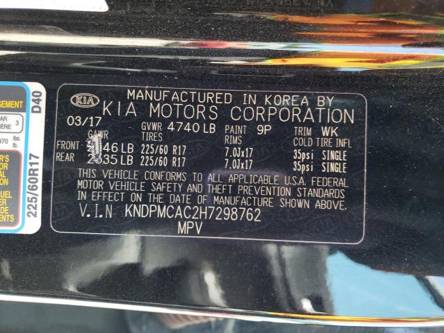 KNDPMCAC2H7298762 KIA Sportage Lx