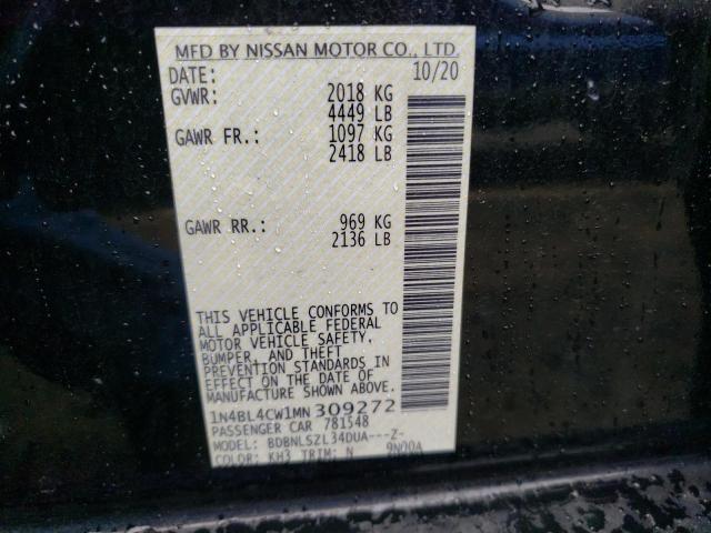 1N4BL4CW1MN309272 Nissan ALTIMA SR