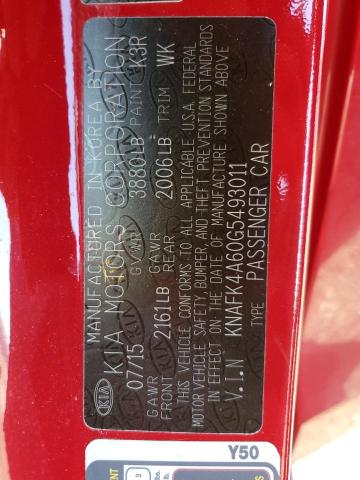 KNAFK4A60G5493011 KIA FORTE LX