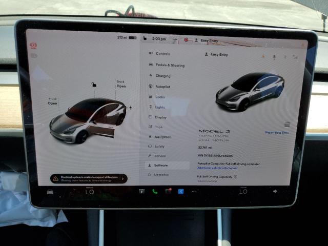 5YJ3E1EB0LF649527 Tesla MODEL 3
