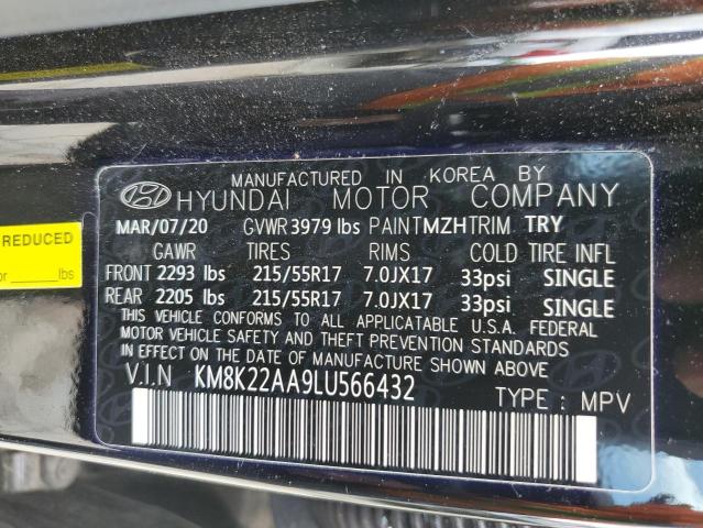 KM8K22AA9LU566432 Hyundai Kona SEL 14