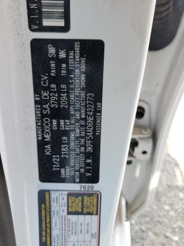 3KPF54AD6NE432773 KIA Forte Gt Line