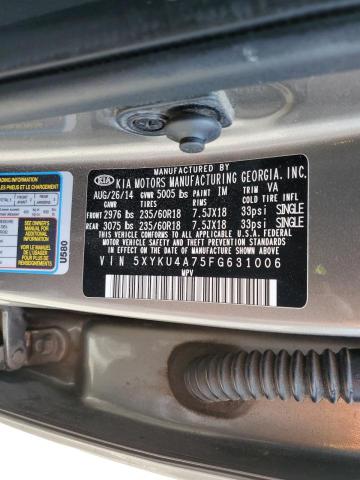 KIA SORENTO EX 2015 5XYKU4A75FG631006 Image 13