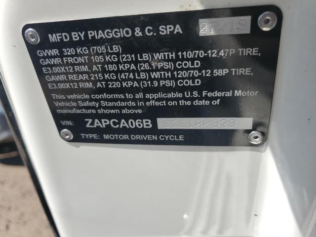 2020 VESPA MOPED - ZAPCA06B9L5100929