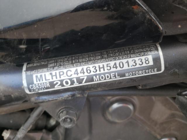 2017 HONDA CBR500 R MLHPC4463H5401338