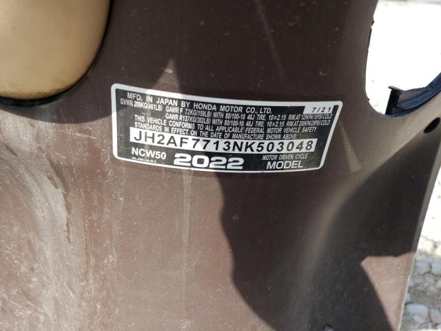 2022 HONDA NCW50 - JH2AF7713NK503048