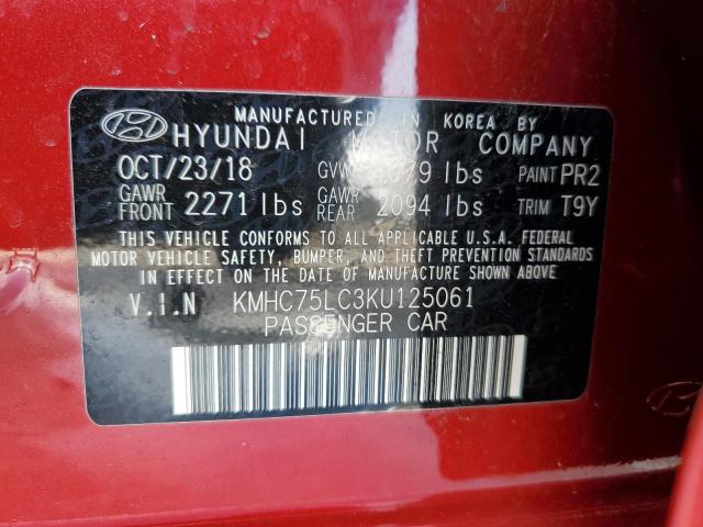 2019 HYUNDAI IONIQ SEL - KMHC75LC3KU125061