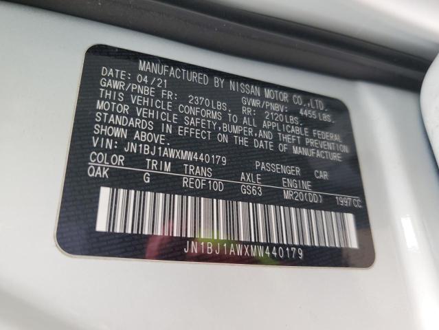 JN1BJ1AWXMW440179 Nissan Rogue Sport S
