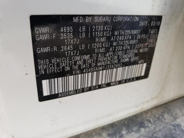 4S4BSAAC1J3342652 Subaru Outback 2.5i