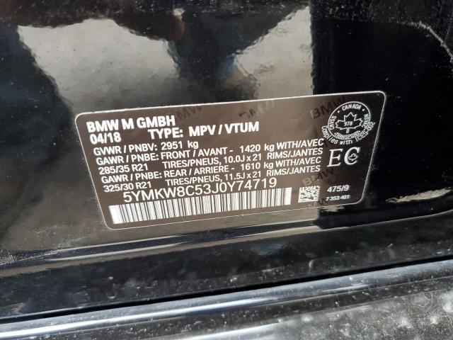 VIN 5YMKW8C53J0Y74719 2018 BMW X6, M no.13