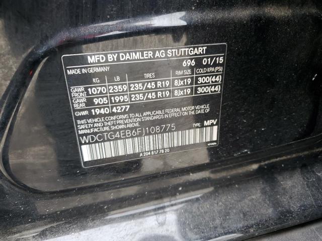 2015 MERCEDES-BENZ GLA 250 - WDCTG4EB6FJ108775