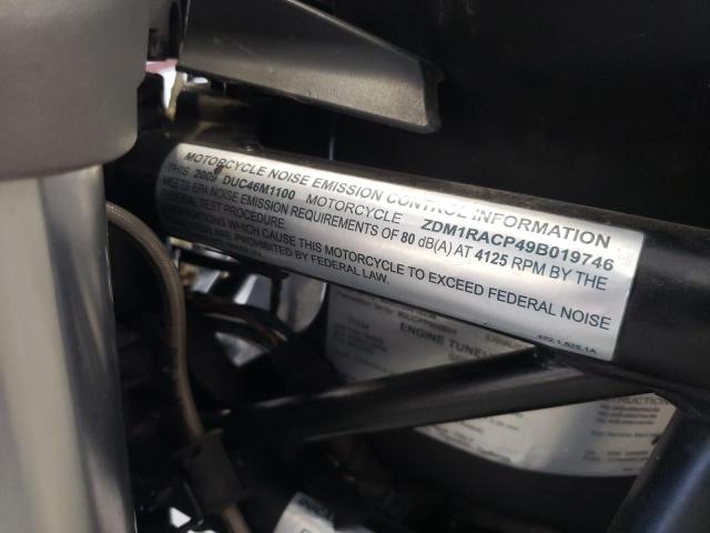 2009 DUCATI MONSTER 11 - ZDM1RACP49B019746