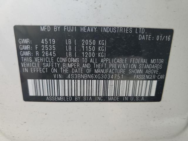 4S3BNBN6XG3034751 Subaru Legacy 2.5i Limited