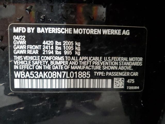 VIN WBA53AK08N7L01885 2022 BMW 2 Series, 228I no.12