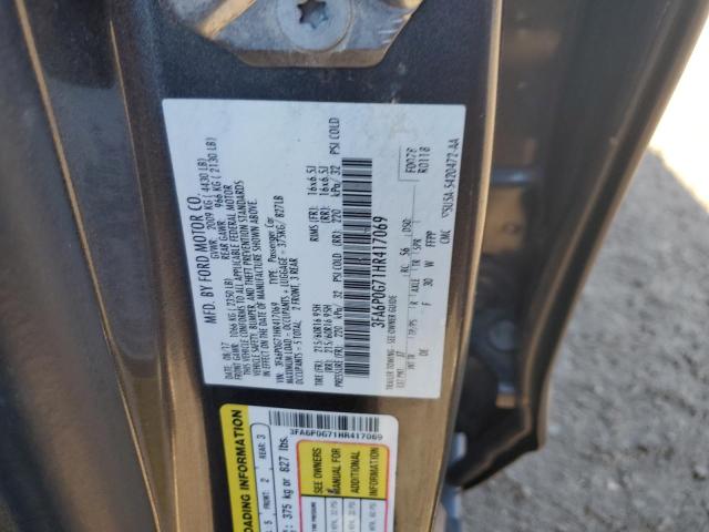 3FA6P0G71HR417069 Ford FUSION S