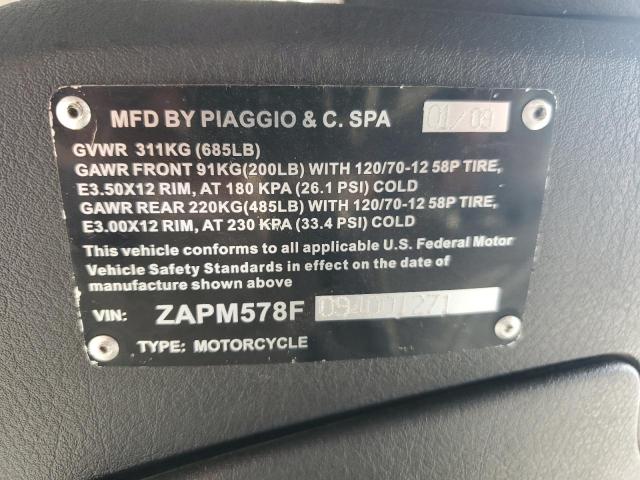 2009 PIAGGIO FLY 150 ZAPM578F094001271
