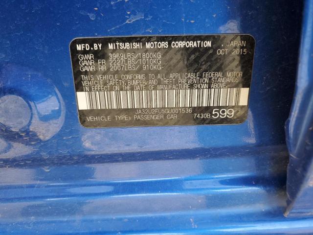 JA32U2FU5GU001536 Mitsubishi LANCER ES