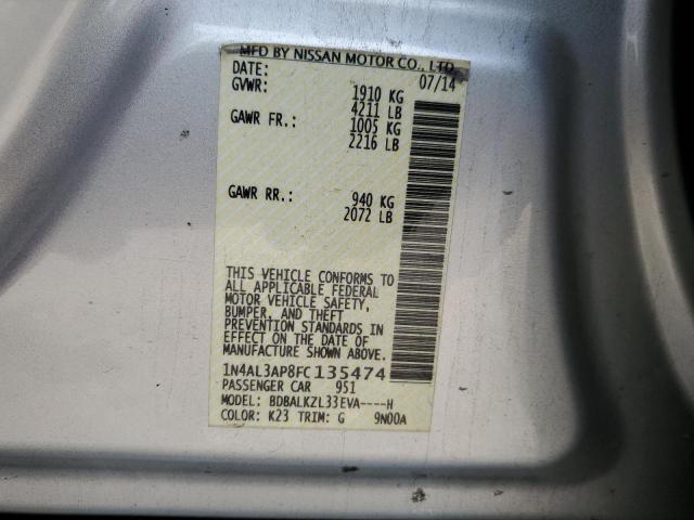 1N4AL3AP8FC135474 Nissan ALTIMA 2.5