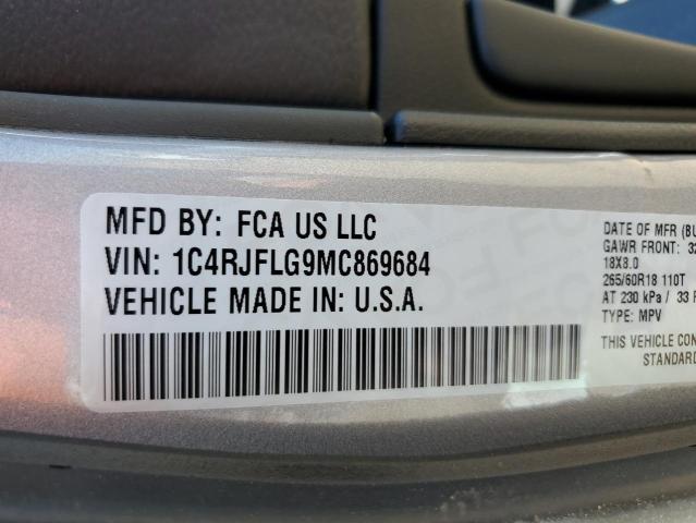 1C4RJFLG9MC869684 Jeep Grand Cherokee Trailhawk