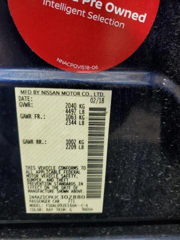 1N4AZ1CPXJC302880 Nissan LEAF S