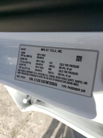 5YJ3E1EB7NF269555 Tesla Model 3  12