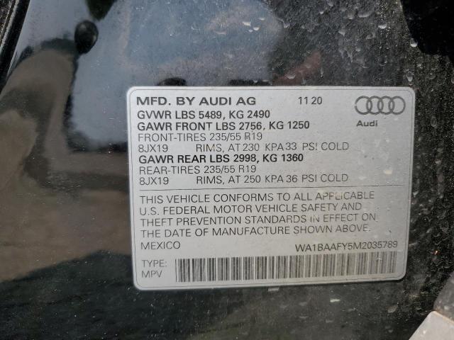 WA1BAAFY5M2035789 2021 AUDI Q5, photo no. 13