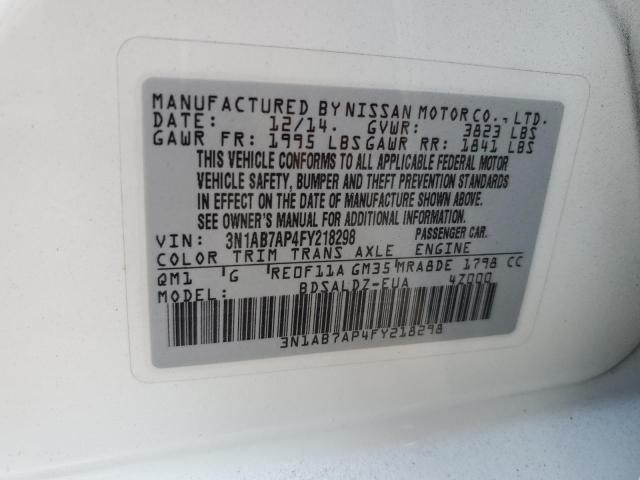 3N1AB7AP4FY218298 Nissan SENTRA S
