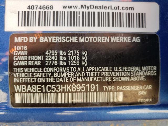 2017 BMW 330E - WBA8E1C53HK895191