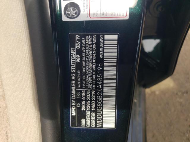 2019 MERCEDES-BENZ S 560 4MAT - WDDUG8GB2KA485196