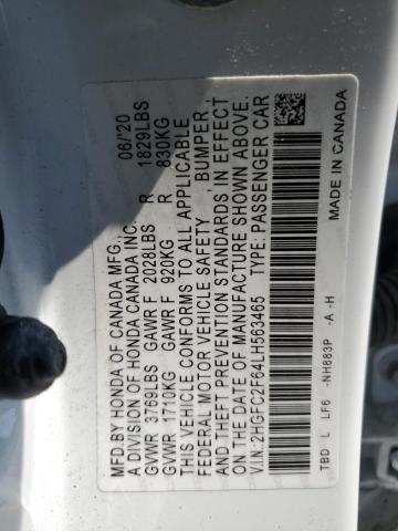 2HGFC2F64LH563465 Honda Civic Lx