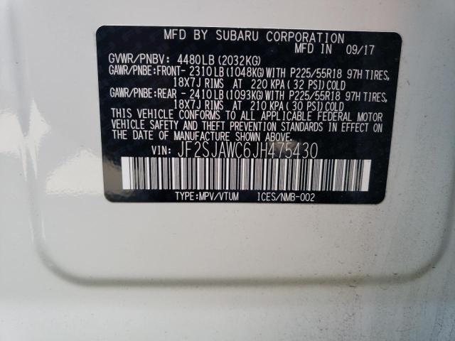 JF2SJAWC6JH475430 Subaru Forester 2.5i Touring