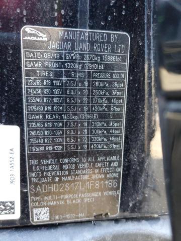2020 JAGUAR I-PACE HSE SADHD2S17L1F81186