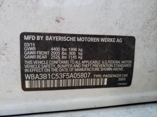 2015 BMW 320I WBA3B1C53F5A05807