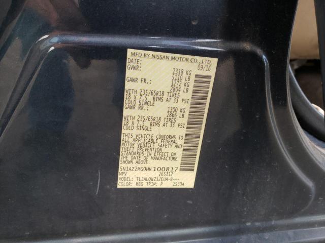 5N1AZ2MG0HN100817 Nissan MURANO S